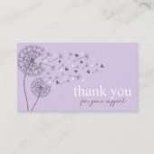 パープルモダンスクリプトQRコード、ありがとうございます 名刺 (正面)