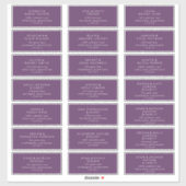 パープルモダンス結婚ゲスト住所 シール (シート)