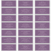 パープルモダンス結婚ゲスト住所 シール (正面)