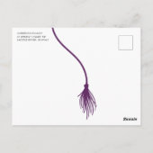 パープルモダンタッセル卒業パーティーのはがき ポストカード (裏面)