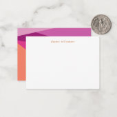 パープルモダンテラコッタカスタムギフトエンクロージャー ノートカード (正面/裏面インサイチュ)