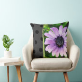 パープルモダンデイジーリバーシブルアクセントクッション クッション (椅子)