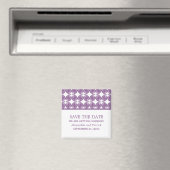 パープルモダンデコ日付磁石を保存 マグネット (インサイチュ (食洗機))