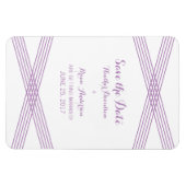 パープルモダンデコ日付磁石を保存 マグネット (横)