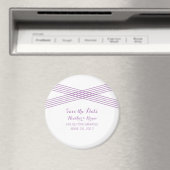 パープルモダンデコ日付磁石を保存 マグネット (インサイチュ (食洗機))