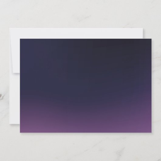 パープルモダンドリップスひまわり素朴赤ちゃんシャワー 招待状 (裏面)