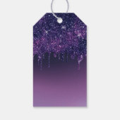 パープルモダンドリップス結婚式の引き出物ありがとう ギフトタグ (裏面)
