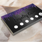 パープルモダンドリップ美しいサロンブラックロイヤリティ ロイヤリティカード