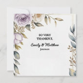 パープルモダンバラデザイナサンキューカード サンキューカード (正面)