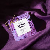 パープルモダンバラフォトブライダルシャワーありがとう フェイバータグ