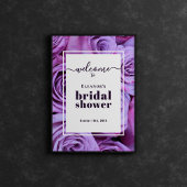 パープルモダンバラブライダルシャワーウェルカムポスター ポスター