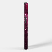 パープルモダンバラ金ゴールドグリッターとモノグラム Case-Mate iPhoneケース (裏面 / 右)