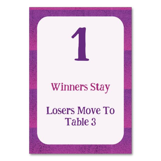 パープルモダンバンコテーブルカード テーブルナンバー (裏面)