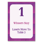 パープルモダンバンコテーブルカード テーブルナンバー (正面)