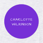 パープルモダンピンクスクール先生カスタム ラベル (デザイン1)