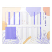 パープルモダンピーチデイリープランナーメモ帳 ノートパッド (正面)