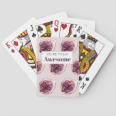 パープルモダンフィグパターン&あなたはフィギン素晴らし トランプ (裏面)