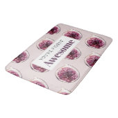 パープルモダンフィグパターン&あなたはフィギン素晴らし バスマット (アングル)