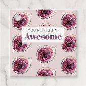 パープルモダンフィグパターン&あなたはフィギン素晴らし フェイバータグ (正面)