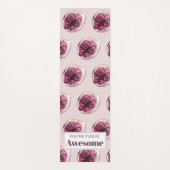 パープルモダンフィグパターン&あなたはフィギン素晴らし ヨガマット (正面)