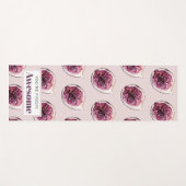 パープルモダンフィグパターン&あなたはフィギン素晴らし ヨガマット (正面(横))