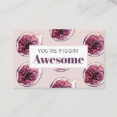 パープルモダンフィグパターン&あなたはフィギン素晴らし 名刺 (正面)