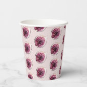パープルモダンフィグパターン&あなたはフィギン素晴らし 紙コップ (裏面)