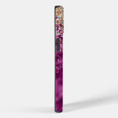 パープルモダンフォイル金ゴールドフェイクグリッターモノグラム Case-Mate iPhoneケース (裏面 / 右)