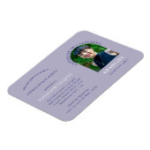 パープルモダンフォト卒業パーティー招待状 マグネット (左側)