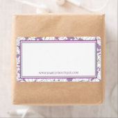 パープルモダンフローラガーリー美しいブティックウェブサイト ラベル (インサイチュ)