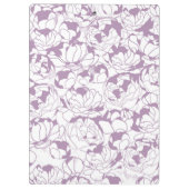 パープルモダンフローラヘアアンド美しいブティック クリップボード (裏面)