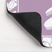 パープルモダンフローラヘアアンド美しいブティック マウスパッド (コーナー)