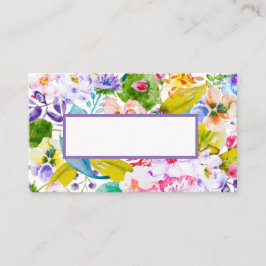 パープルモダンフローラロマン結婚ティック座席表 プレイスカード