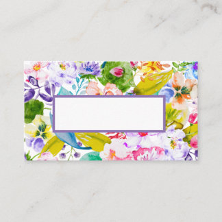 パープルモダンフローラロマン結婚ティック座席表 プレイスカード