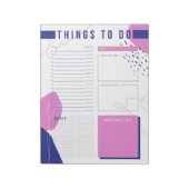 パープルモダンブルーのタスク一覧メモ帳 ノートパッド (回転)