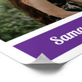 パープルモダンブロックフォト卒業ポスター ポスター (角)