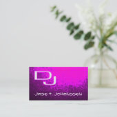 パープルモダンプロフェッショナルDJ名刺 名刺 (スタンド正面)