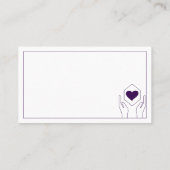 パープルモダンヘルスアードホーム気にプロフェッショナル 名刺 (裏面)