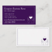 パープルモダンヘルスアードホーム気にプロフェッショナル 名刺 (正面/裏面)