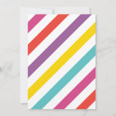 パープルモダンベビースプリンクルでガールシャワー 招待状 (裏面)