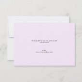 パープルモダンベビー女子カスタム写真コラージュ サンキューカード (裏面)