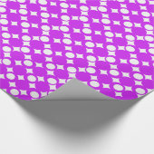 パープルモダンボールデザイン@エムポロモファ ラッピングペーパー (角)