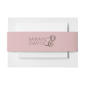 パープルモダンミニマ結婚リスト 招待状ベリーバンド (正面例)