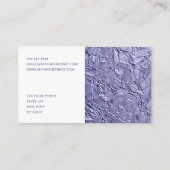 パープルモダンメタリック・ファイナンス・コンサルタント 名刺 (裏面)