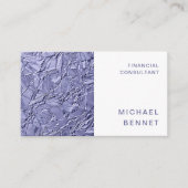 パープルモダンメタリック・ファイナンス・コンサルタント 名刺 (正面)