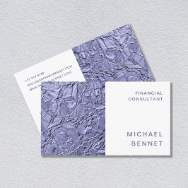 パープルモダンメタリック・ファイナンス・コンサルタント 名刺