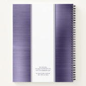 パープルモダンモノグラム事業 ノートブック (裏面)