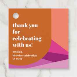 パープルモダンラストアーカスタムト誕生日ありがとう フェイバータグ