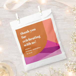 パープルモダンラストアーカスタムト誕生日ありがとう フェイバーバッグ