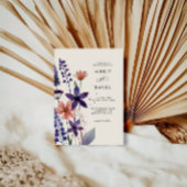 パープルモダンワイルドフラワー庭園の結婚式招待状 招待状